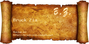 Bruck Zia névjegykártya